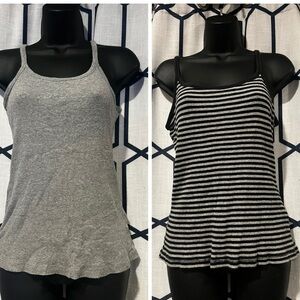 LEI Gray and Black/Gray Women's Tank Tops